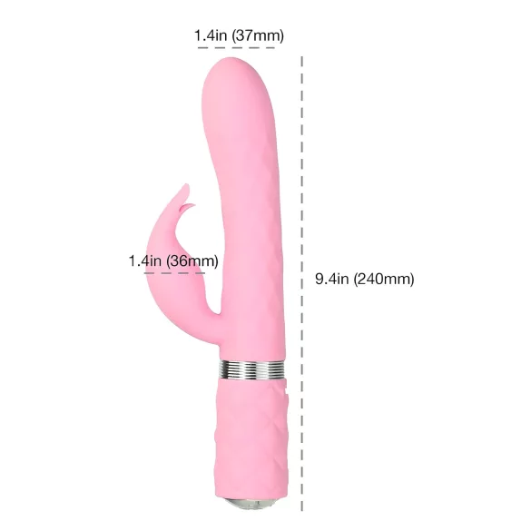 Pillow Talk Lively - dobíjací vibrátor s dráždičom klitorisu (ružový)