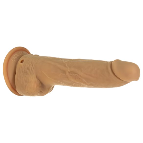 Naked Addiction - vibrátor s pohybom hore-dole - tmavý - 23 cm