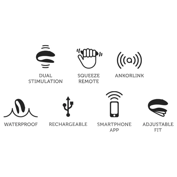 We-Vibe Chorus - párový vibrátor - smart ovládanie - nabíjateľný - oranžový