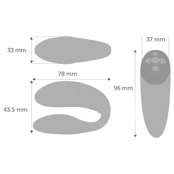 We-Vibe Chorus - párový vibrátor - smart ovládanie - nabíjateľný - oranžový