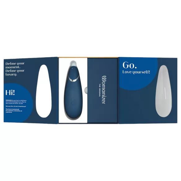 Womanizer Premium 2 - stimulátor klitorisu na vlny vzduchu - modrý