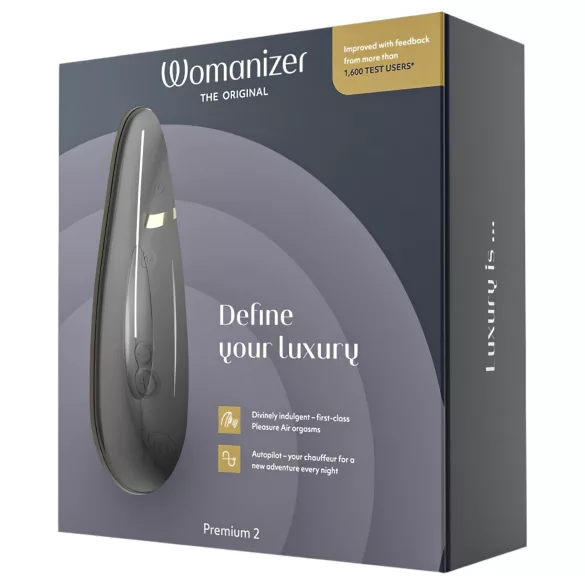 Womanizer Premium 2 - klitoriálny stimulátor vlnami vzduchu - čierny