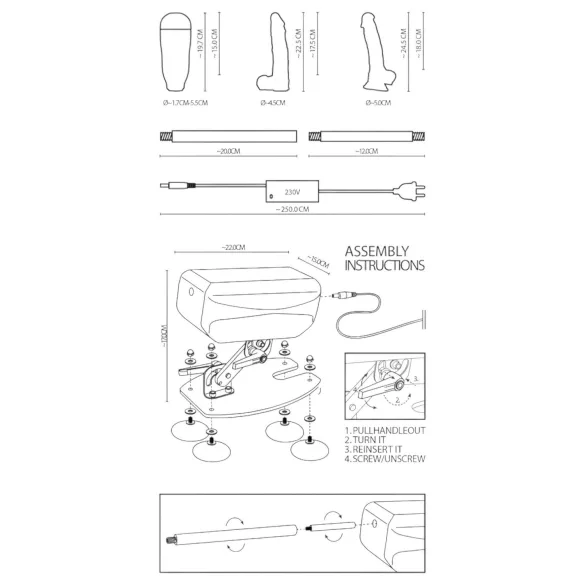 The Banger Fucking Machine - sex stroj - 2 dildá a 1 umelá vagína