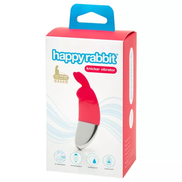 Happyrabbit - vibračný stimulátor klitorisu - akumulátorový - červený