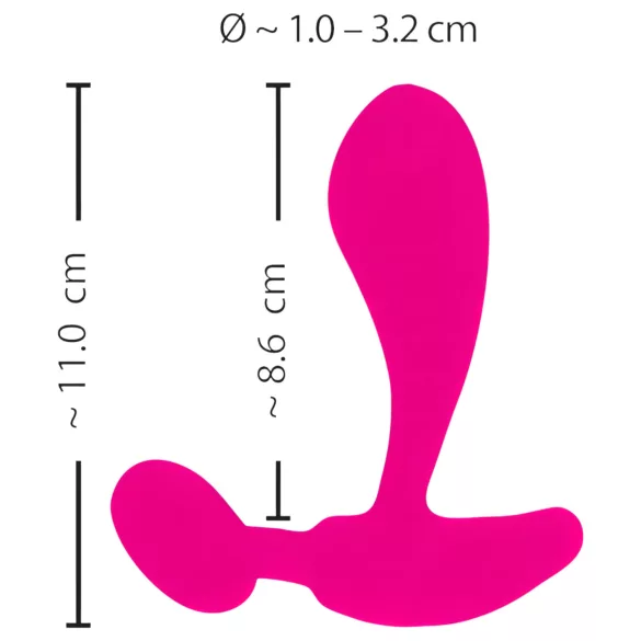 SMILE RC - vibrátor na G bod - diaľkové ovládanie, dobíjateľný - ružový