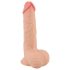 Nature Skin - realistické dildo s kožou - 19 cm - telová farba