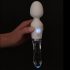Liaison Wand - silikónové LED vibrátor (priesvitné)