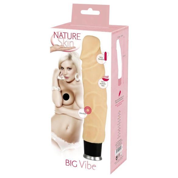 Nature Skin - realistický vibrátor - naturál (23cm)