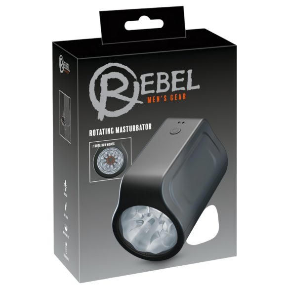 Rebel - vodotesný rotačný masturbátor - čierny