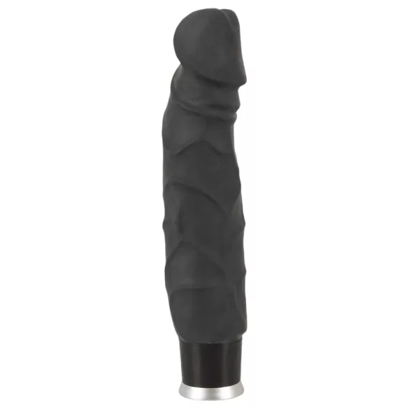 Nature Skin - realistický vibrátor - čierny - 22 cm