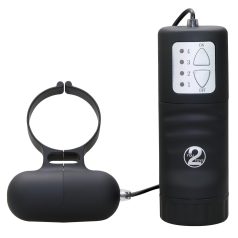 Čierny vibračný penisový krúžok