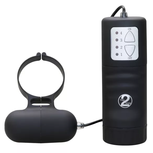 Čierny vibračný penisový krúžok