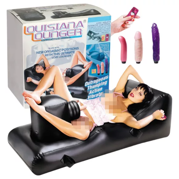NMC - Louisiana Lounger - sexuálny stroj so zabudovaným vibrátorom (čierny)