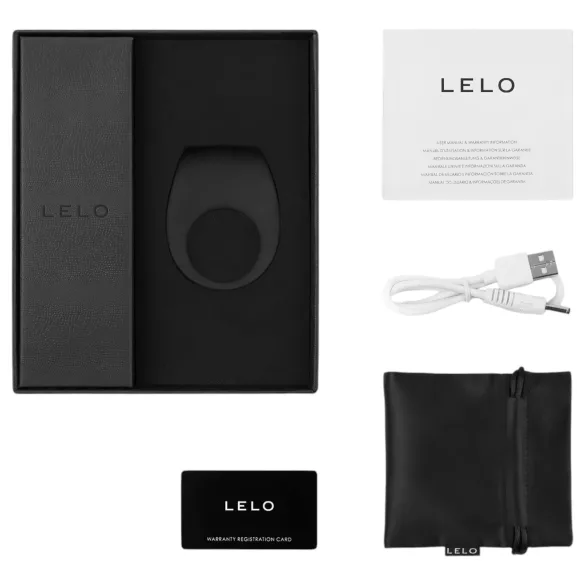 LELO Tor 2 - vibračný erekčný krúžok - dobíjací - čierny