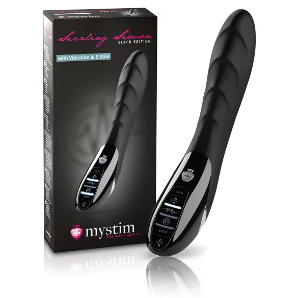 mystim Sizzling Simon - elektro stimulátor vibrátor - čierny