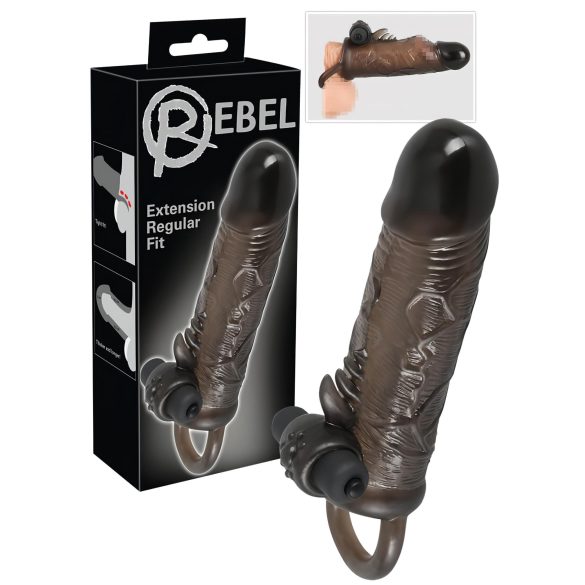 Rebel - vibračný návlek na penis - 19 cm
