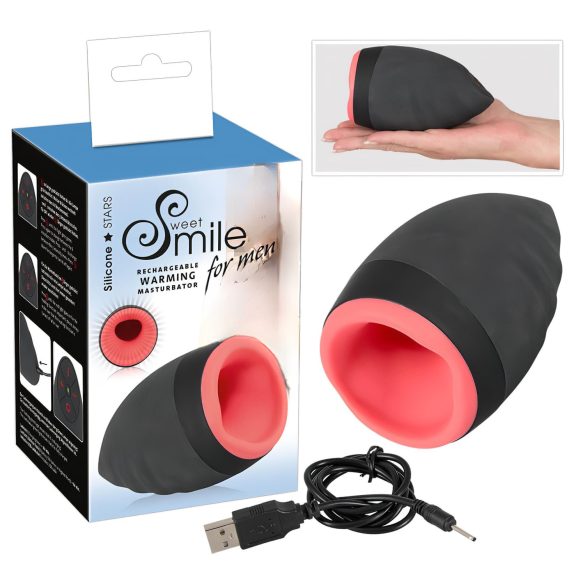 SMILE Heating - akumulátorový ohrievač úst masturbátor pre mužov