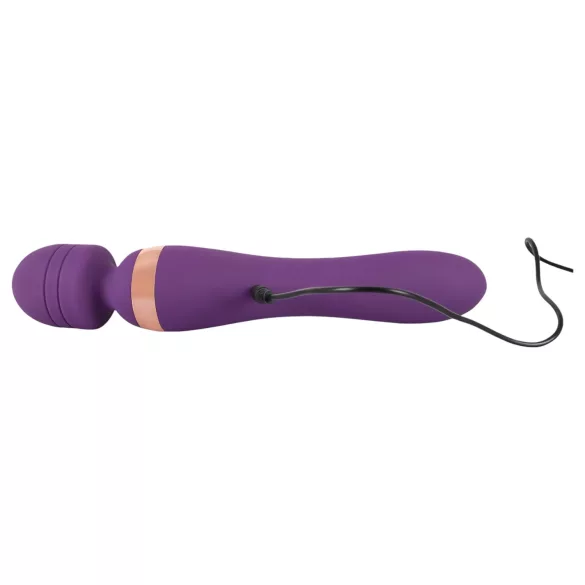 Javida Double - vibrátor s masážou - fialový