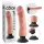 King Cock - vibrátor s prísavkou - 23 cm - telová farba