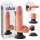 King Cock 7 prísavkový vibrátor (18 cm) - prírodný