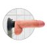 King Cock 7 prísavkový vibrátor (18 cm) - prírodný