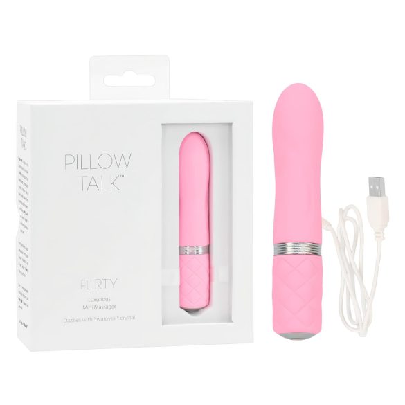 Pillow Talk Flirty - vibrátor tyčový nabíjateľný - ružový