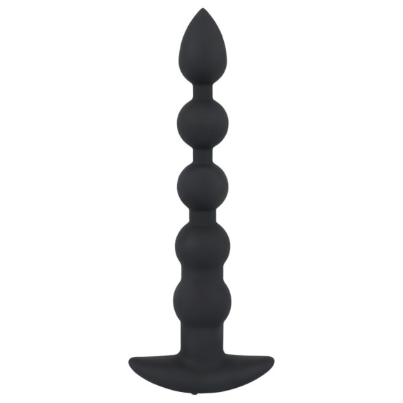 Black Velvet - nabíjateľný 5-perlový anál vibračný (čierny)