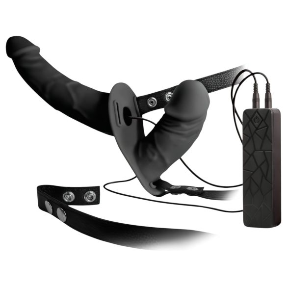 Double Thruster - nasadzovací dvojitý vibrátor - čierny