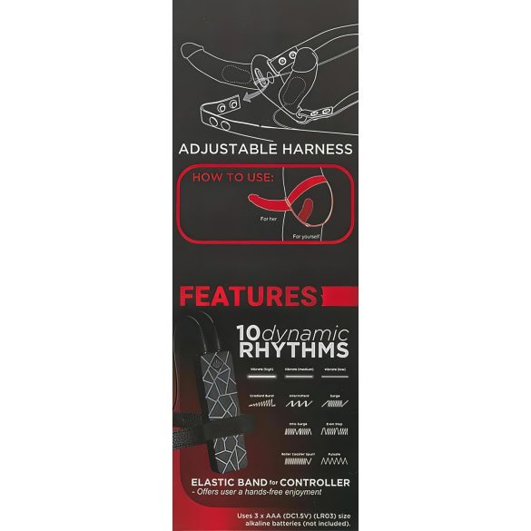 Double Thruster - nasadzovací dvojitý vibrátor - čierny