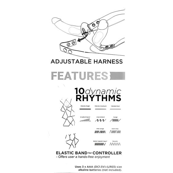 Double Thruster - nasadzovací dvojitý vibrátor - čierny