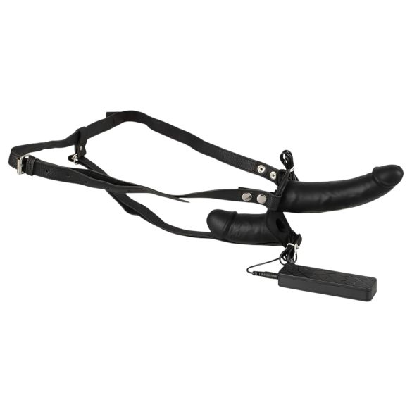 Double Thruster - nasadzovací dvojitý vibrátor - čierny