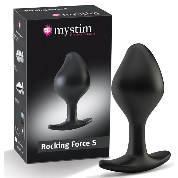 Mystim Rocking Force S - elektro análna zástrčka - malá (čierna)