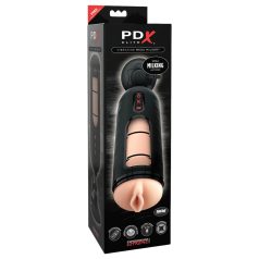 PDX Elite - masturbátor na penis s vibráciou - čierny