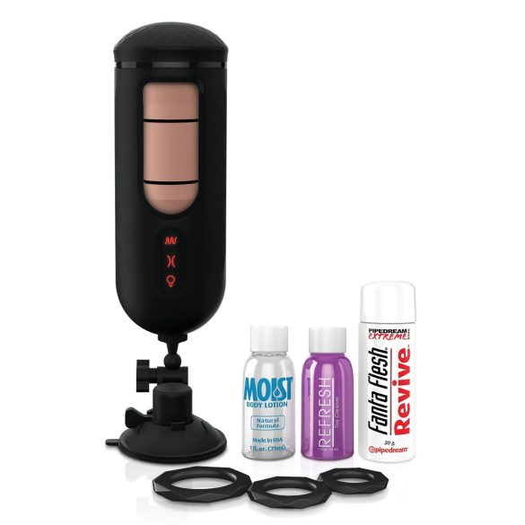 PDX Elite - masturbátor na penis s vibráciou - čierny