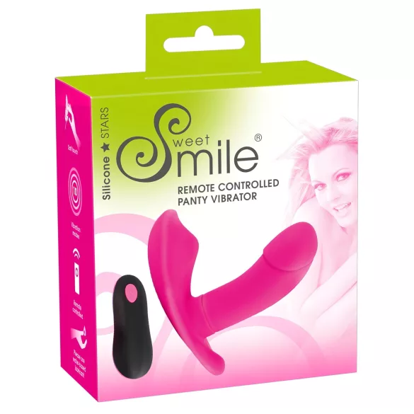 SMILE - dámske vibračné nohavičky - bezdrôtové, nabíjateľné - ružové
