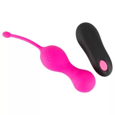   SMILE Love Balls - nositeľné akumulátorové, rádiové vibračné vajíčko (ružové)