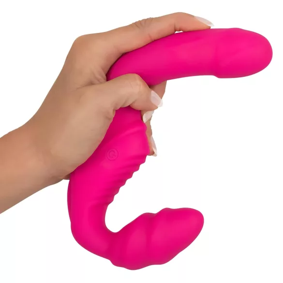 Double2Teaser - pripínací vibrátor bez popruhu - ružový