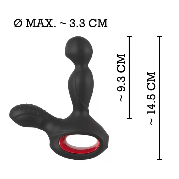 You2Toys - vibračný masážny prístroj na prostatu - rotujúci, hrejivý - čierny
