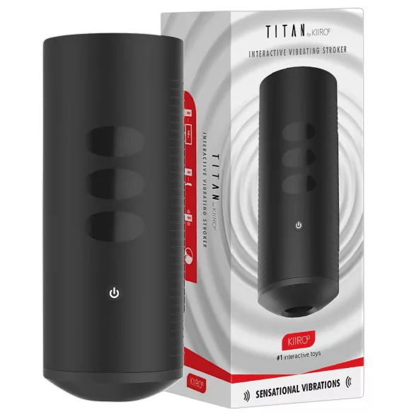 Kiiroo Titan Experience - nabíjateľný interaktívny masturbátor (čierny)