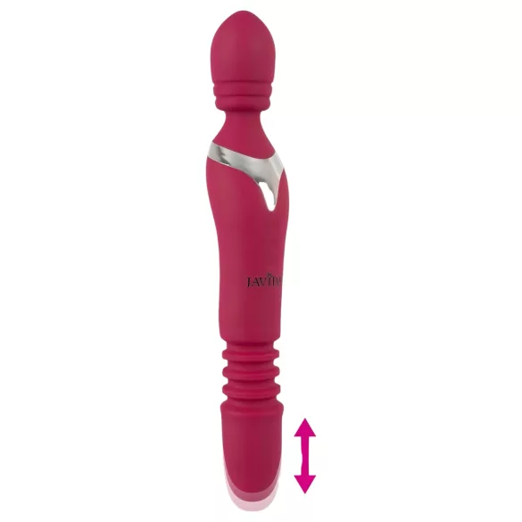 Javida Thrusting - 3v1 masážny vibrátor (červený)