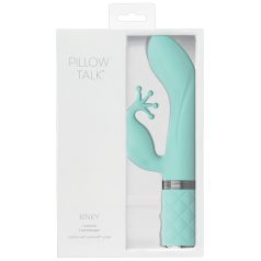   Pillow Talk Kinky - nabíjací, 2-motorový G-bod vibrátor (tyrkysový)