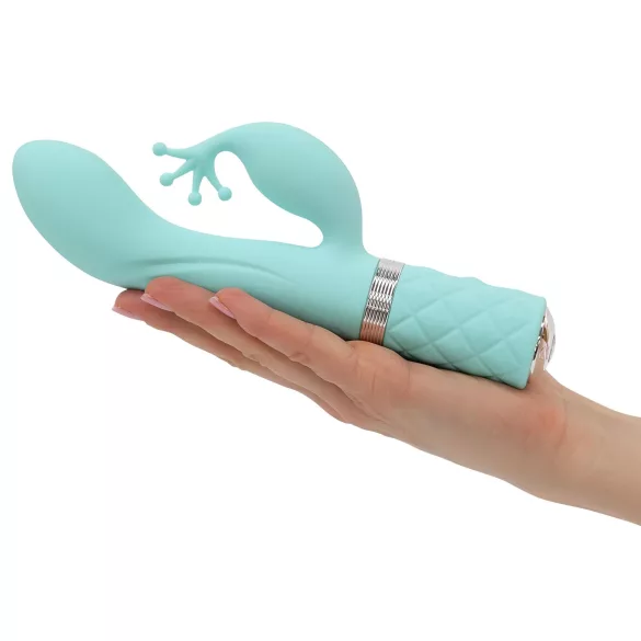 Pillow Talk Kinky - akumulátorový, 2-motorový vibrátor na bod G (tyrkysový)