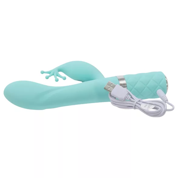 Pillow Talk Kinky - akumulátorový, 2-motorový vibrátor na bod G (tyrkysový)