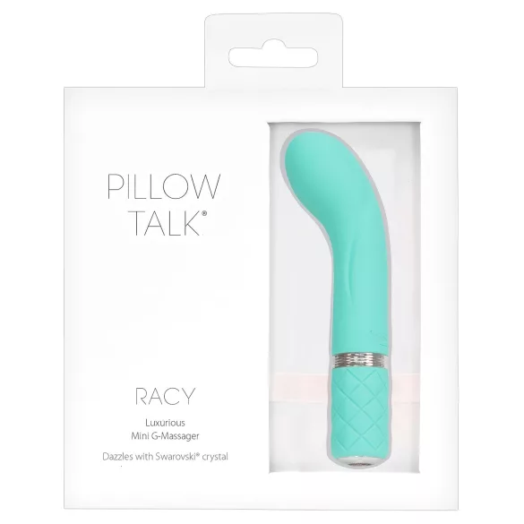 Pillow Talk Racy - vibrátor na G bod - úzky, nabíjateľný - tyrkysový