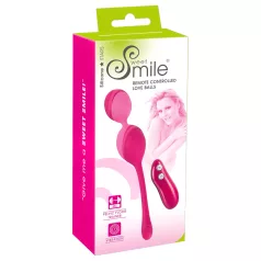   SMILE Love Balls - nositeľné rádiové vibračné vajíčko - 82 g (ružové)
