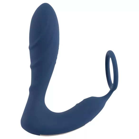 You2Toys - análny vibrátor na prostatu s erekčným krúžkom - modrý