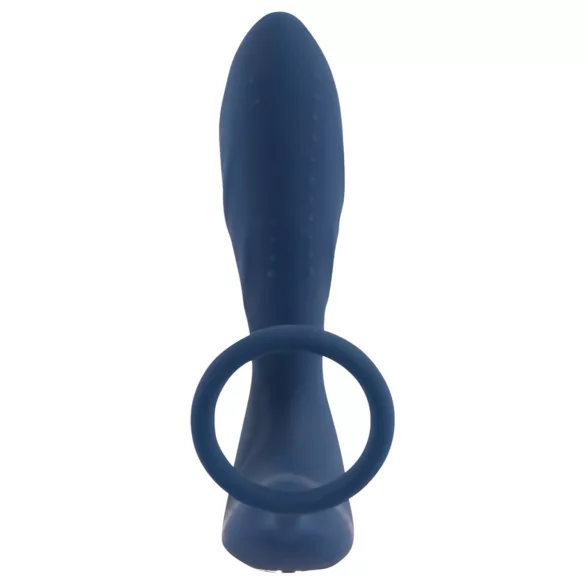 You2Toys - análny vibrátor na prostatu s erekčným krúžkom - modrý