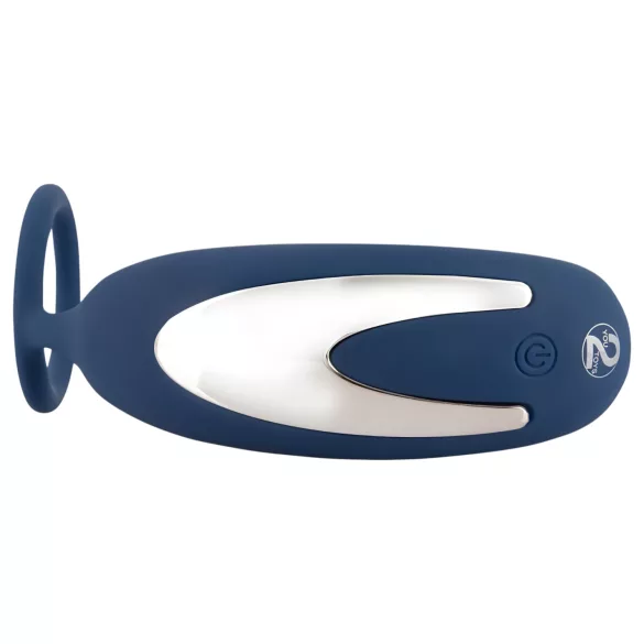 You2Toys - análny vibrátor na prostatu s erekčným krúžkom - modrý