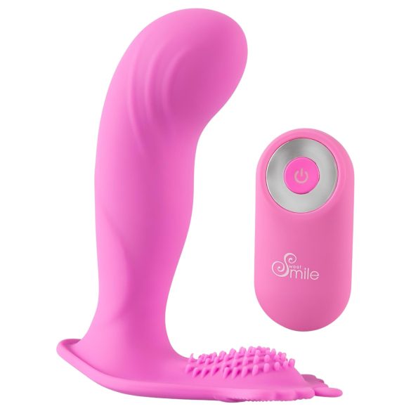 SMILE G-Spot Panty - nabíjateľný, rádiový pripínateľný vibrátor (ružový)