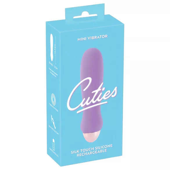 Cuties - mini vibrátor - nabíjateľný, silikónový - fialový